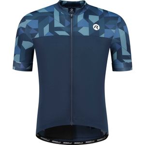 Rogelli Essential Graphic Fietsshirt - Korte Mouwen - Heren - Blauw - Maat S