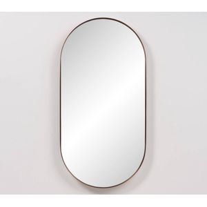 Ben Vita ovale spiegel met LED verlichting en anti-condens 40x80 cm Geborsteld Koper