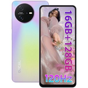OSCAL Tiger 12 Smartphone - 5000mAh - 16GB RAM - 128GB ROM - 6.78 Inch - 64MP - NFC - 4G Dual SIM - Paars