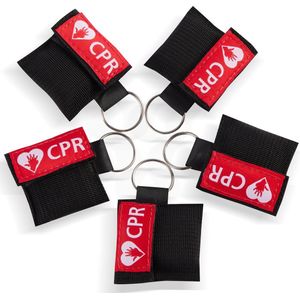 Dinilu - 10 x Reanimatiemaskers in Zwarte Sleutelhangers