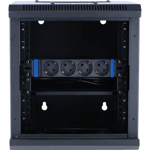 DSIT 6U serverkast - Set - met glazen deur - 312x310x352mm (BxDxH) - serverbehuizing - serverrack