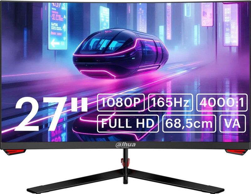 Dahua - LM27-E230C - Gaming Monitor - Curved - 27 Inch - Full HD - 165Hz
