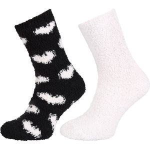 Dubbel pak zwart-witte dikke sokken
