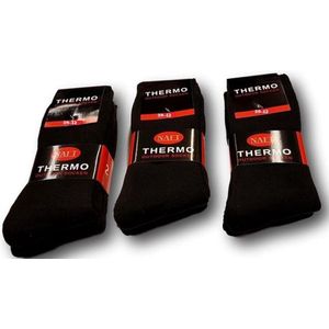 Thermo Sokken 6 Paar Zwart Maat 35/38
