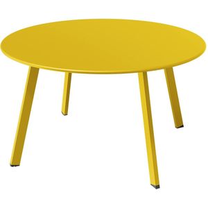 JGS ® Stijlvolle Ronde Bijzettafel voor Binnen en Buiten met Modern Design in Geel