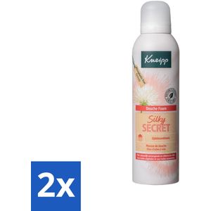 2 x Kneipp - Douche schuim - Silky Secret - Zijdeboombloesem - 200 ml - Douche Foam - Zacht Schuim - Verzorgende Douche - Bloemen Geur - Melk Proteïnen
