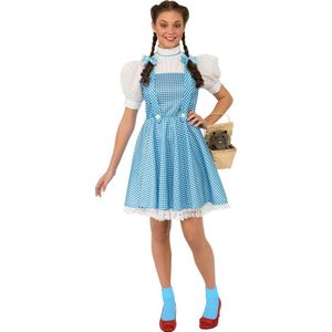 Rubies - Wizard Of Oz Kostuum - Dorothy Kostuum Vrouw - Blauw, Wit / Beige - Large - Carnavalskleding - Verkleedkleding