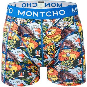 MONTCHO - Dazzle Series - Boxershort Heren - Onderbroeken heren - Boxershorts - Heren ondergoed - 1 Pack - Blue Africa - Heren - Maat L