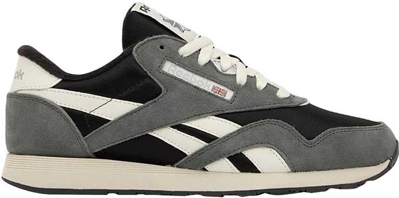 Reebok - Klassieke Nylon Sneakers - Dark Fog Chalk - Gewassen Zwart Krijt