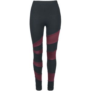 Black Premium by EMP Zwart-rode legging - Dames - XS