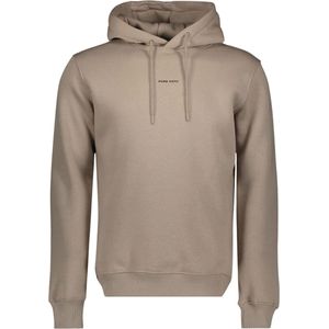 Purewhite Hoodie met Backprint Taupe