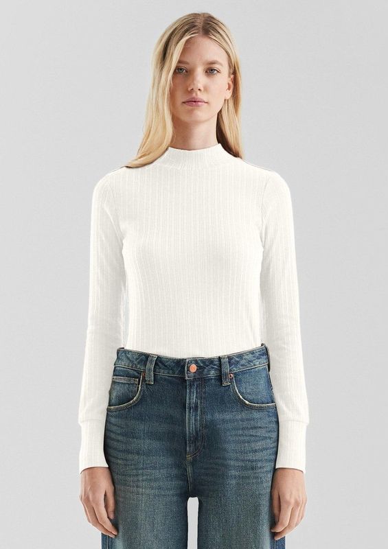 T-shirt - Slim-fit - Lange Mouwen - Viscosemix