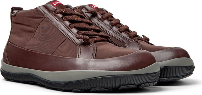 Camper - Peu Pista - Enkellaarsjes - Zwart - Kalfsleer en Textiel