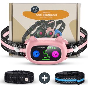 Sompets Anti Blafband Pro - Blafband voor honden - Automatische Blafdetectie - Premium Blafband - Anti Blaf Apparaat - Incl. E-book & 2 Extra Halsbanden - Roze