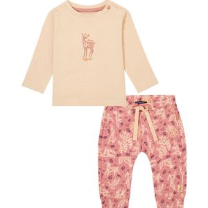 Noppies Babysetje: Shirt Firgas en Broek Frias Slim Fit Old rose maat 80
