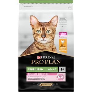 Pro Plan Sterilised Adult Delicate Digestion - Kattenvoer Droogvoer - Kip - 10 kg