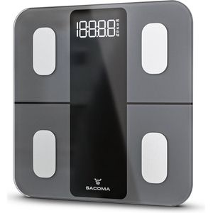 Sacoma - Edge - Slimme Weegschaal - Zwart - 14x Lichaamsanalyse