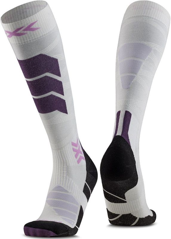 X-Socks - Ski Expert Silk Merino OTC - Skisokken - Wit/Lavendel - Unisex