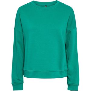 Pieces Dames Sweater - Groen - Loungewear Top - Dames trui zonder print - Maat XS