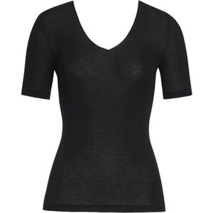 Hanro Woolen Silk T-Shirt V-Neck zwart - maat XL