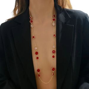 Nivard Ketting - Dames - Staal - Nep zilver - Met Hanger - Rood