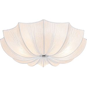 QAZQA plu - Design Plafondlamp - 3 lichts - Ø 52 cm - Wit - Woonkamer | Slaapkamer | Keuken