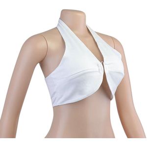 Sexy Halter Crop Top - Festival - Wit - Zomer - Gala Dames