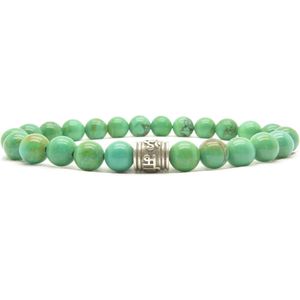 Beaddhism - Armband - Green Turquoise - Guru - 8 mm - 22 cm