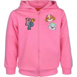 Paw Patrol - Roze sweatshirt met rits en capuchon, voor meisjes / 110
