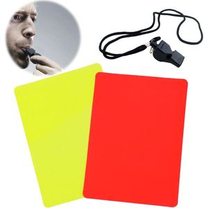 Scheidsrechterkaarten set voor voetbal - Starter set scheidsrechterset sport - Rode en gele kaarten