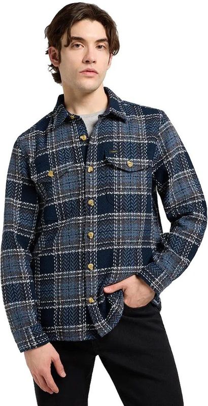 Lee - Mood Indigo Grey Plaid - Overhemd - Relaxed Fit - Lange Mouwen