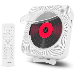 Discman - Draagbare CD Speler - Zwart - Bluetooth - Ingebouwde Speaker - AUX - Type-C Snelladen