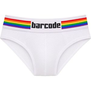 Barcode Berlin Pride Brief White - MAAT M - Heren Ondergoed - Slip voor Man - Mannen Slip