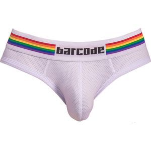 Barcode Berlin Pride Brief White - MAAT M - Heren Ondergoed - Slip voor Man - Mannen Slip