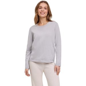 FALKE Basic Crew Neck elegante klassieker katoen trui dames grijs - maat XS