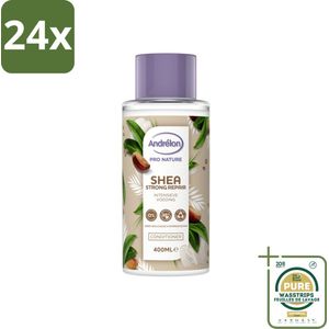 Andrélon - Pro Nature - Shea Strong Repair - Haarconditioner - 400 ml - Voordeelverpakking - 24 stuks - Sheaboter conditioner - Kokosolie conditioner