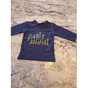 Feetje - Jongens - Shirt (Lange Mouw) - Tekst: Party Animal - Mt 56