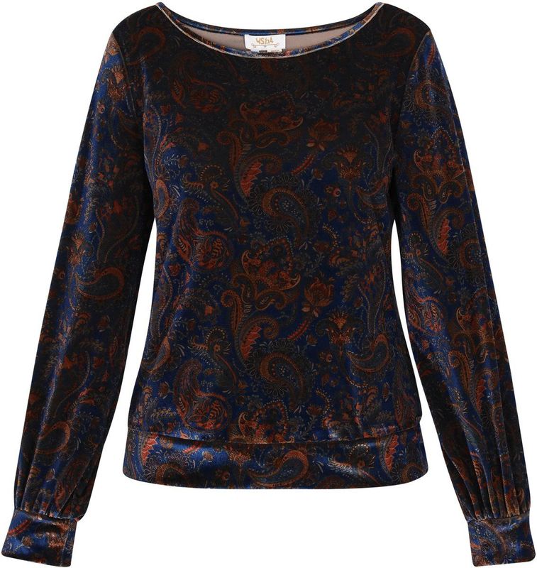 usha FESTIVAL Blouse  donkerblauw / roestrood