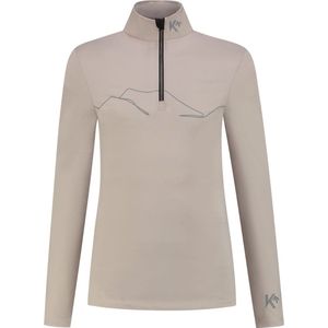 KOU Sportswear Skipully Heren Mountain - Taupe - Midlayer Shirt Wintersport - Maat XXL
