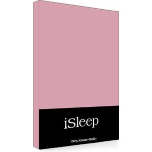 iSleep Satijn-Katoen Laken - Litsjumeaux - 240x265 cm - Roze
