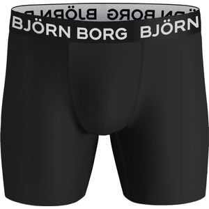 Björn Borg Performance boxers - microfiber heren boxers lange pijpen (1-pack) - zwart - Maat: S