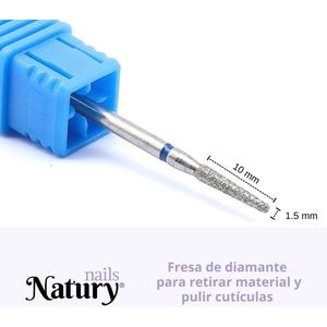 Diamantfrees voor nagelfrees - manicure en pedicure - medium korrel - blauw