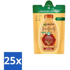 25 x Garnier - Loving Blends - Shampoo Refill - Honing Goud - Beschadigd & Breekbaar Haar - 250 ml - Honing Shampoo - Haar Herstel - Beschadigd Haar - Breekbaar Haar - Honinghoning