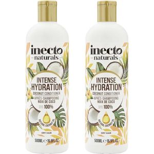Inecto - Coconut Conditioner - 2 Pak - Zijdezacht Haar - Natuurlijk - Tropische Geur