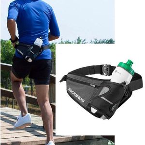 Decopatent® Running belt - Met Bidonhouder- Drinkgordel drinkfles - Hardloopriem - Heuptasje - Fietsen - Wandelen - Outdoor Sport