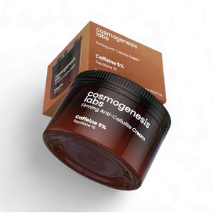 Cosmogenesis Labs Verstevigende Anti-cellulitiscrème - Vegan - Cafeïne 5% - Verstevigend - Regionaal afslankend - Anti-stretch - Verrijkt aan Paardenkastanje-extract - Ginsengextract - Sint Janskruidolie - Alle huidtypen - 300 ml