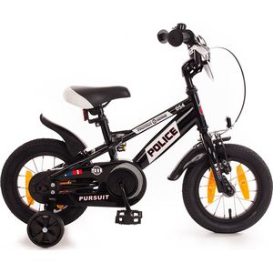 Bachtenkirch New Police, kinderfiets, 12 inch, zwart en wit