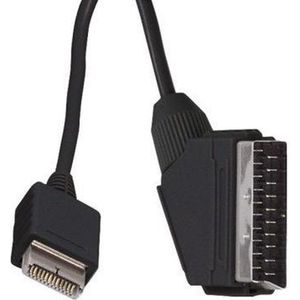 Scart AV kabel voor Sony PlayStation 1, one, 2 en 3 / zwart - 1,8 meter