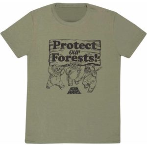Disney Star Wars - Protect Our Forests Triple Mens Tshirt - S - Groen