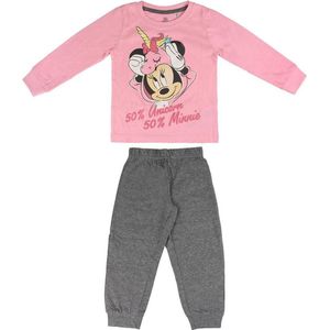 Disney - Minnie Mouse - Pyjama - Unicorn - Roze / Grijs
